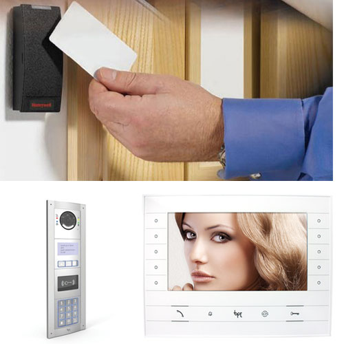 Hand Scanning Card On Access Control System To Open Door